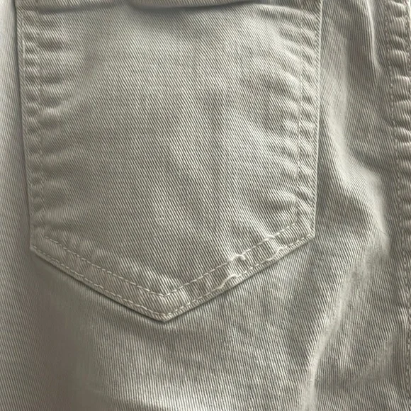 Rebecca Minkoff sunset flare midrise Jean in baby blue with distressed knee - Picture 3 of 11